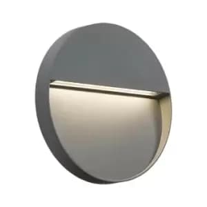 Knightsbridge LED Round Wall/Guide light - Grey, 230V IP44 4W