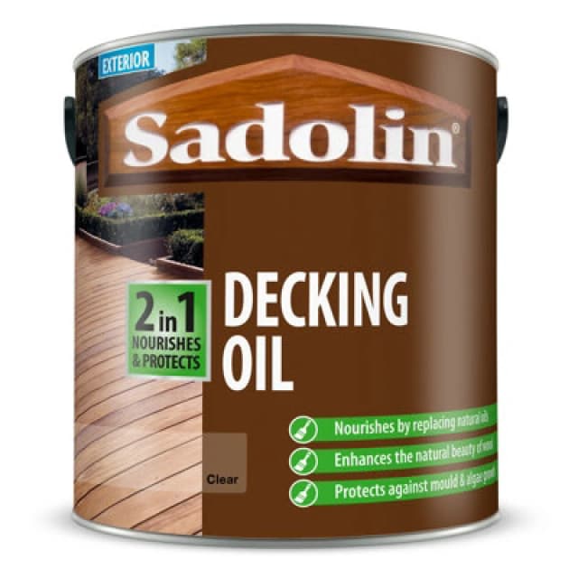 Sadolin 2 In 1 Decking Oil - Clear - 2.5L