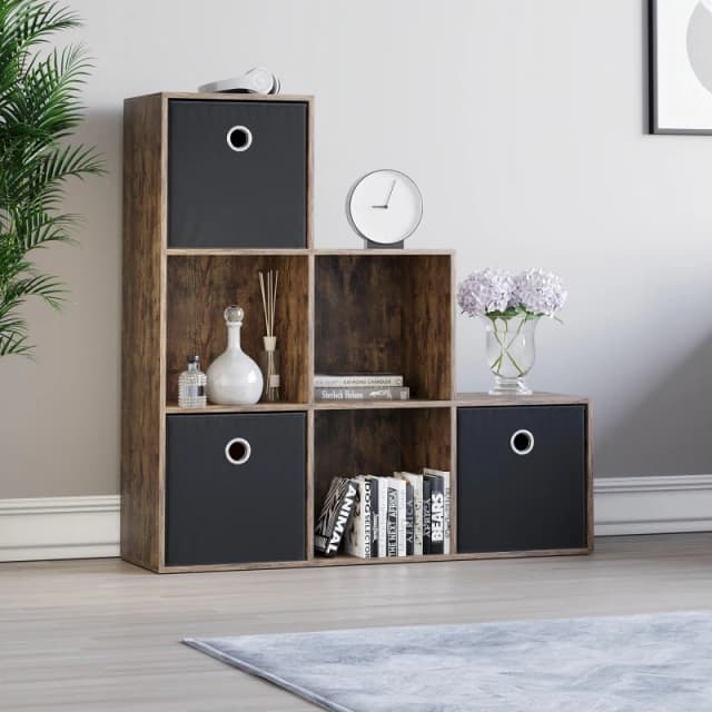 Lassic 6 Cube Storage Unit DB + Set of 3 Storage Cubes Black unisex 6 Cube