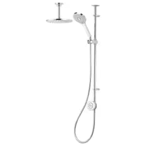 Aqualisa Unity Q Smart Divert Exposed Gravity Pumped Shower with Adjustable & Fixed Ceiling Head