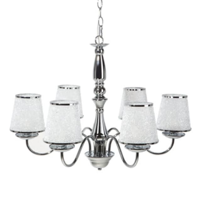 Beliani Chandelier Bradano Metal Silver