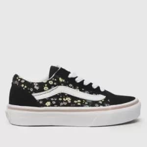 Vans Black Old Skool Girls Junior Trainers