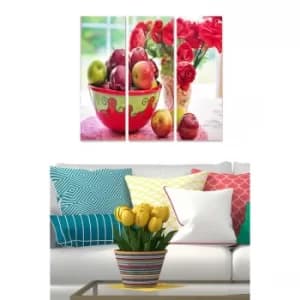 MDF2906457 Multicolor Decorative MDF Painting (3 Pieces)