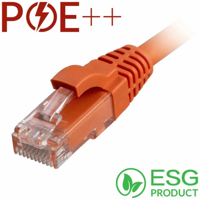 Cablenet Cablenet 1m Cat6 RJ45 Orange U/UTP LSOH 24AWG Snagless Booted Patch Lead (PK 100) L60-9010B