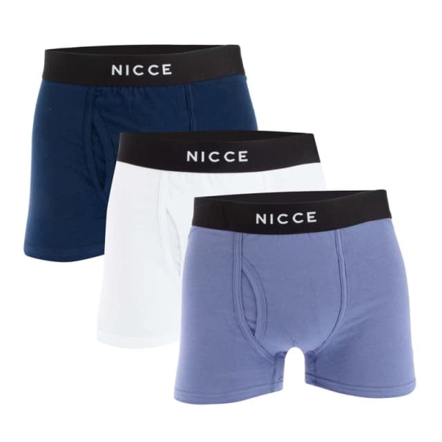 Nicce Hikari 3 Pack Boxer Shorts - Blue Blue XL