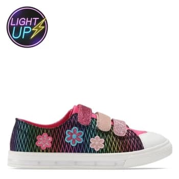 Fabric Flash Canvas Trainers Childrens - Purple