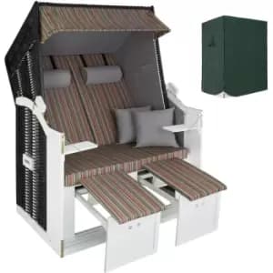 Beach chair with cushions - sun chair, folding beach chair, beach lounger - colourful - colourful