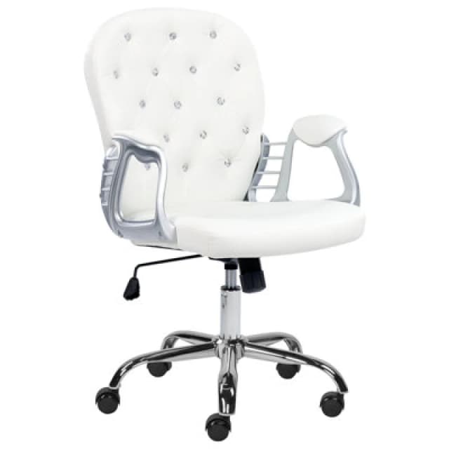 Beliani Desk Chair Princess Faux Leather White