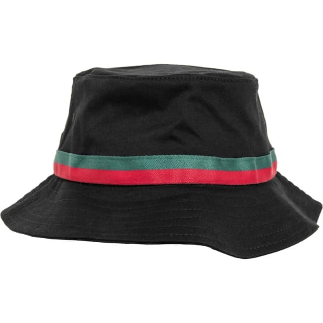 Flexfit by Yupoong Mens Stripe Bucket Hat in Black Male One Size