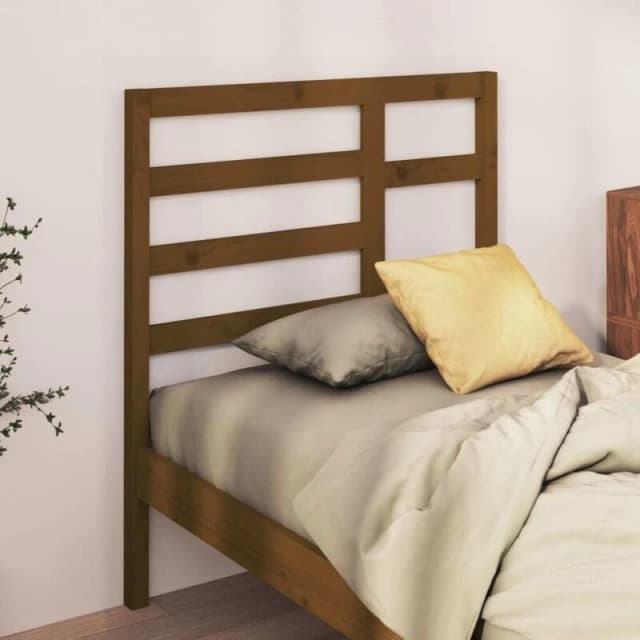 Vidaxl Bed Headboard Honey Brown 81X4X104cm Solid Wood Pine, Brown 818118