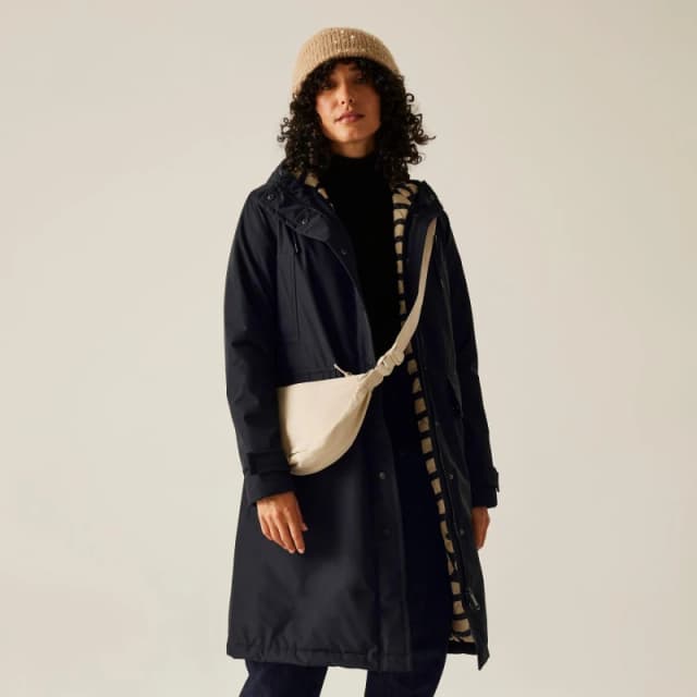 Regatta Womens Orla Long Length Waterproof Insulated Jacket Black female 18