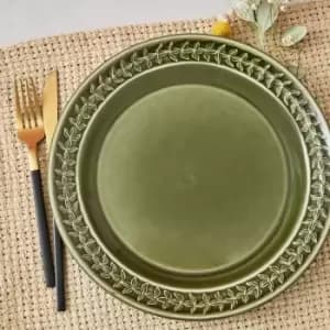 Portmeirion Botanic Garden Harmony Dinner Plate Forest Green, Set of 4