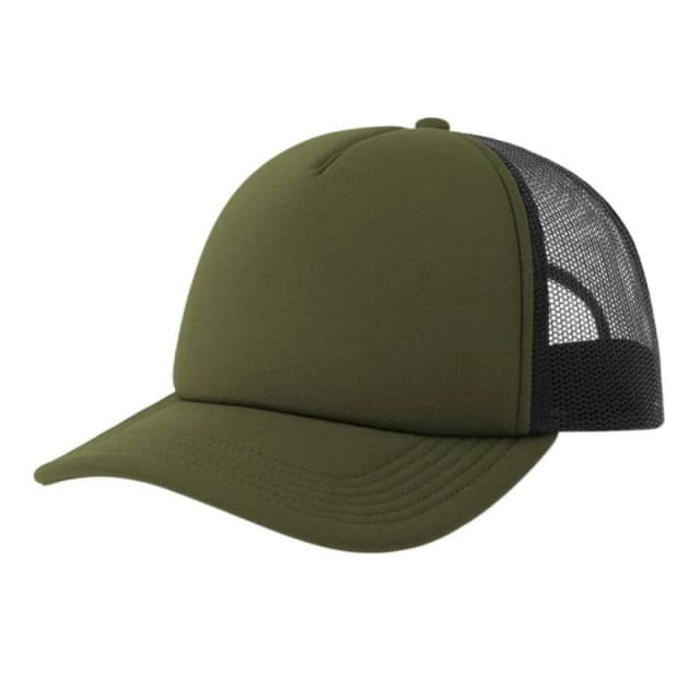 Atlantis Mens Rapper-S 5 Panel Mid Visor Trucker Cap in Olive Olive Male One Size