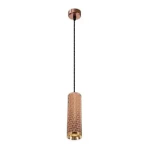 Luminosa Lighting - 1 Light 30cm Ceiling Pendant Light GU10, Rose Gold