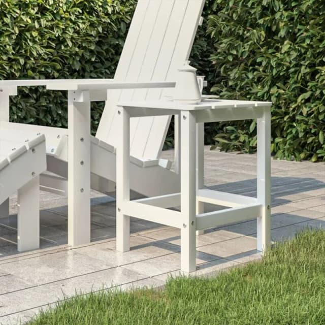 VIDAXL Garden Adirondack Table White 38x38x46cm hdpe Vidaxl 8720286816615