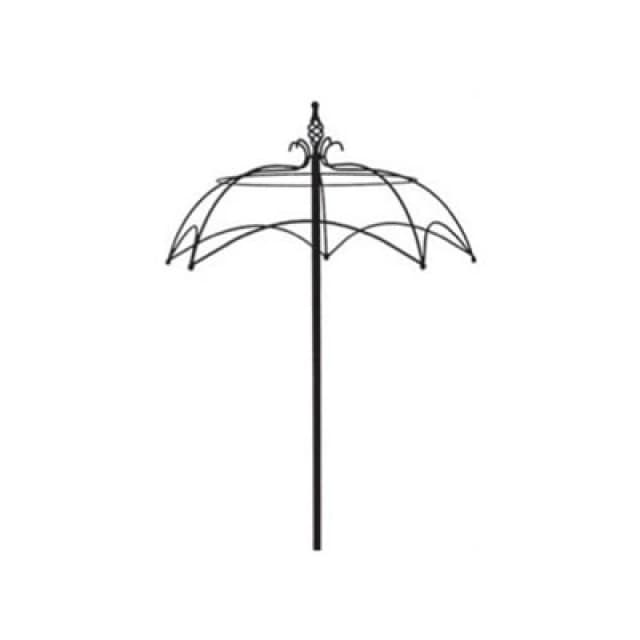 Poppy Forge Umbrella Trainer Plant Border Support - Single Stem Tuteur - Steel - L83.8 X W83.8 X H198.1cm - Black