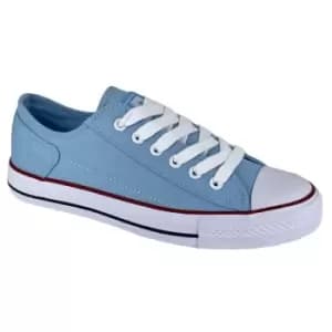 Rdek Womens/Ladies Washed Canvas Trainers (4 UK) (Light Blue)