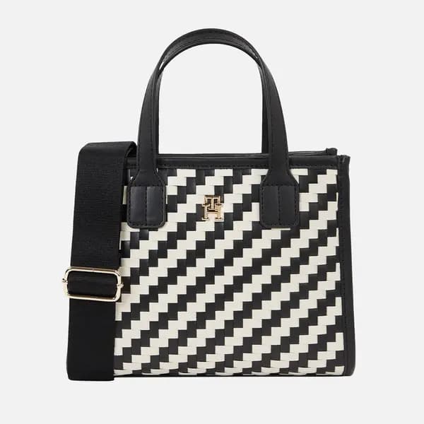 Tommy Hilfiger TH City Woven Faux Leather Tote Bag