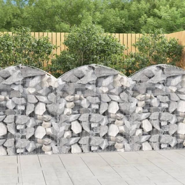 VIDAXL Vidaxl - Arched Gabion Basket 100x30x100/120cm Galvanised Iron 8720845650889
