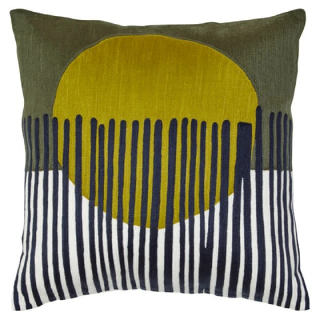 Orsina Bosie Ozella Green And White Cushion