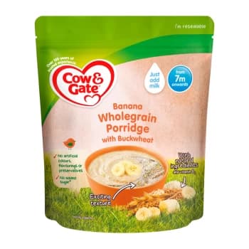 Cow & Gate Banana Wholegrain Porridge Baby Cereal 6-10 Months