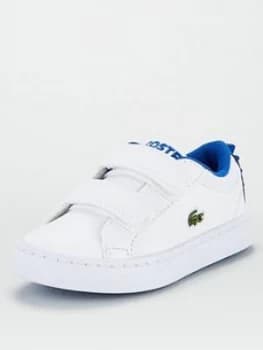 Lacoste Infant Boys Straightset 120 Strap Trainer - White/Blue