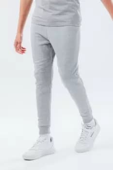 HYPE UNISEX KIDS GREY MARL SCRIPT JOGGERS