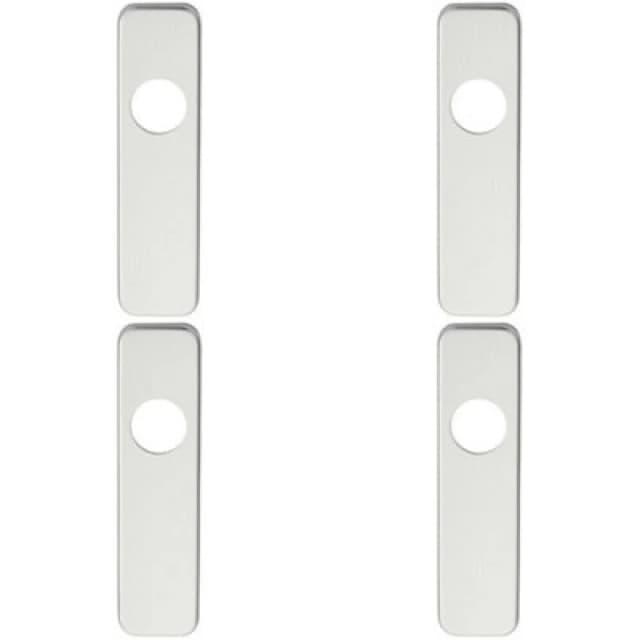 Loops 4x PAIR Door Handle Latch Plate for Safety Levers 154 x 40mm Satin Aluminium Multi unisex