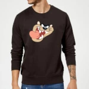 Looney Tunes Tasmanian Devil Face Sweatshirt - Black