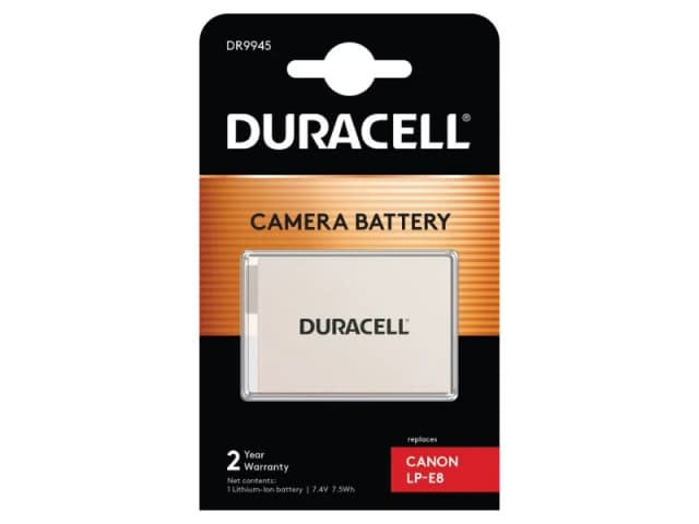 Duracell Camera Battery 7.4v 1020mAh 7.5Wh Lithium-Ion (Li-Ion) 1020mAh 7.4V rechargeable battery
