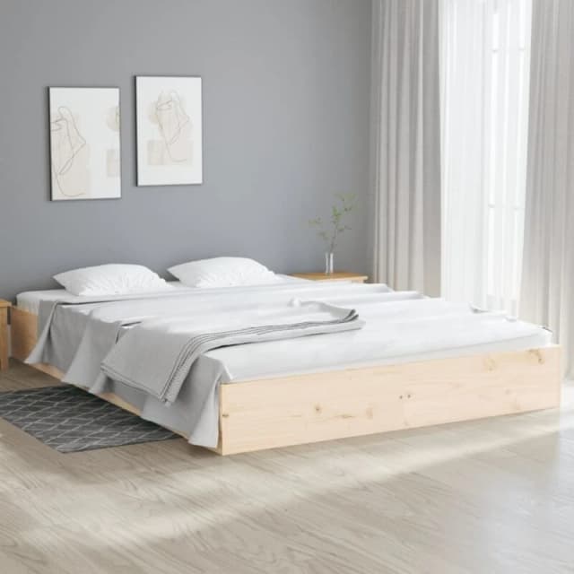 VIDAXL Bed Frame without Mattress Solid Wood 140x200cm Vidaxl 8720287067283