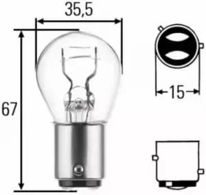 Bulb P21/4W 12V 8GD004772-121 by Hella