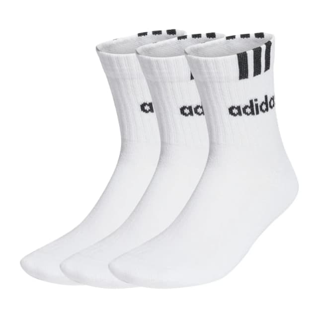 Adidas Children's linear half-socks adidas 3-Stripes (x3) Blanc Unisex 34/36