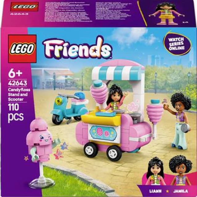 LEGO LEGO Friends Candyfloss Stand and Scooter Food Toy Set 42643