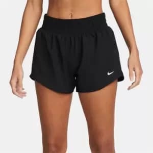 Nike Dri-FIT One Womens Mid-Rise 3 Brief-Lined Shorts - Black