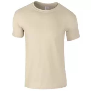 Gildan Mens Short Sleeve Soft-Style T-Shirt (3XL) (Sand)