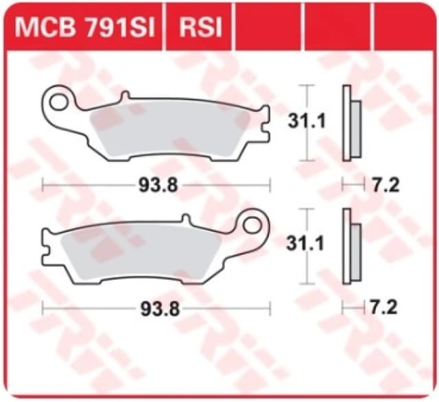 TRW MCB791SI Brake pad set Brake Pad Set,disc brake (402)