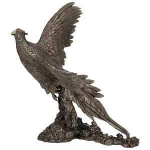 Pheasant Breaking Cover by David Geenty Cold Cast Bronze Sculpture 30.5cm