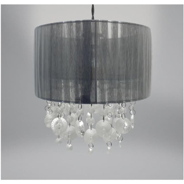 Country Club Country Club Elliana Ribbon Light Fitting in Grey Grey One Size Unisex 5023674183171