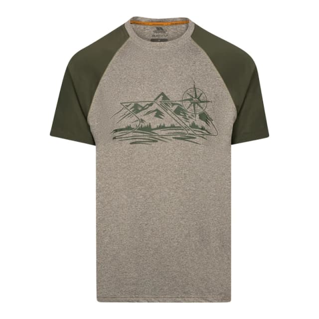 Trespass Trespass Men Fullmer Mountain T-Shirt in Medium Beige Size: X-Small Medium Beige XS Male 5063750855554