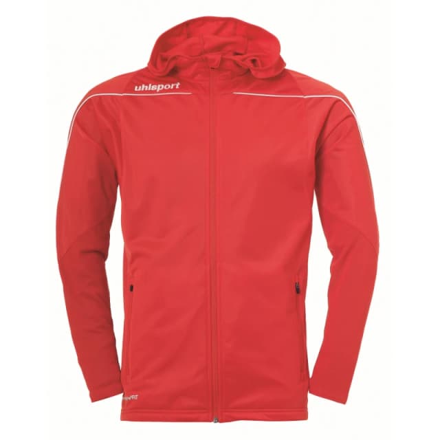 Uhlsport Stream 22 Hooded Jacket Adults - Red Red S