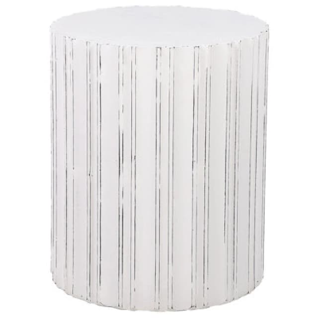 Beliani Side Table Deuli White