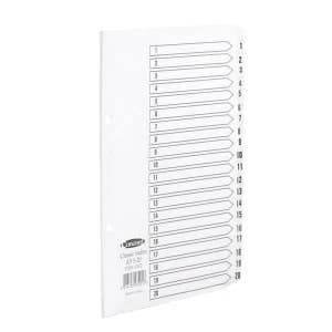 Concord A5 Classic Index 1 20 Mylar Reinforced Punched 2 Holes 150gsm White