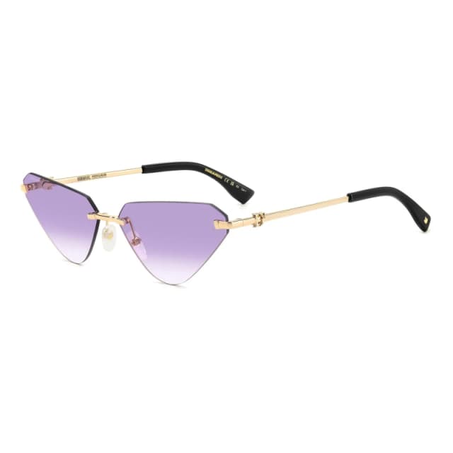 DSquared2 Womens Cat Eye Round Sunglasses Gold Violet female 63 cm