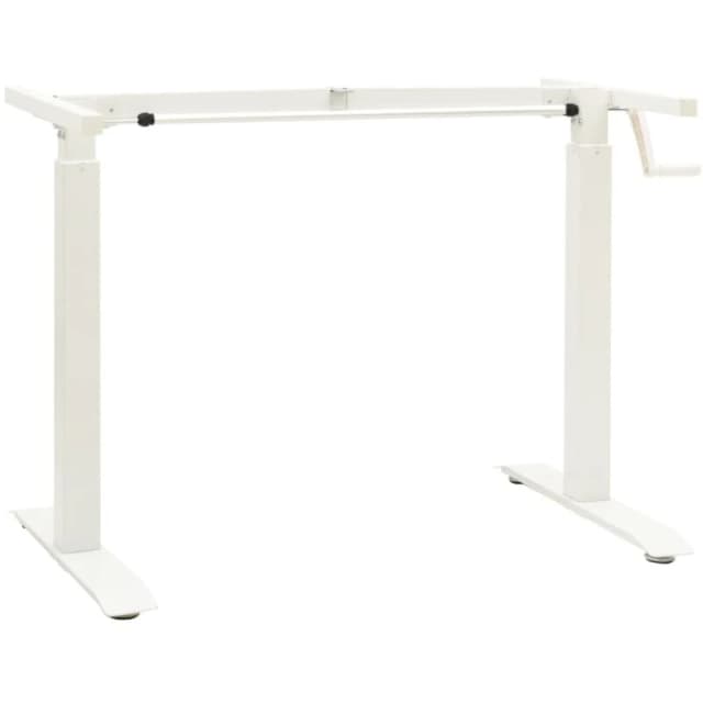 VIDAXL Manual Height Adjustable Standing Desk Frame Hand Crank White Vidaxl 8720286061855