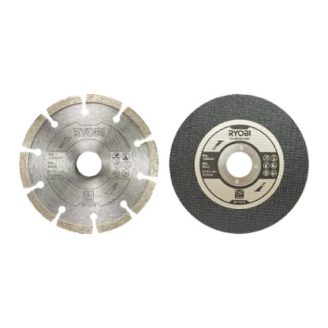 Ryobi 115mm Cutting & Grinding Disc Set (6 Piece) - Rak6Agd115