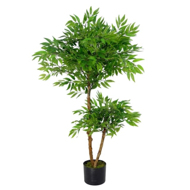 Leaf 100cm Luxury Artificial Mini Ruscus Tree - Premium Range Green
