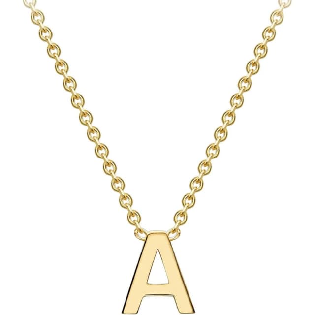 Be You 9ct Gold Mini Initial Necklace Yellow Gold female A
