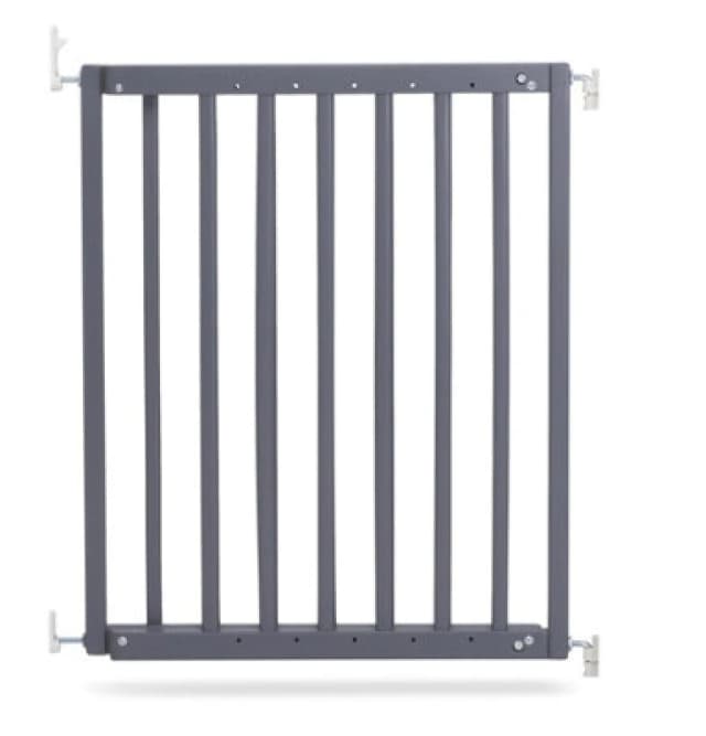 Safetots Chunky Wooden Screw Fit Stair Gate, Grey, 63.5Cm - 105.5Cm, Wood Baby Gate, Screw Fit Safety Barrier