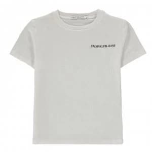 Calvin Klein Junior Boys Chest Logo T Shirt - White